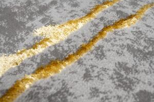Makro Abra Kusový koberec abstraktní PALERMO E065B šedý zlatý Rozměr: 80x200 cm