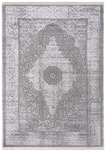 Makro Abra Kusový koberec klasický PALERMO E058A šedý bílý Rozměr: 80x150 cm