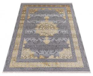 Makro Abra Kusový koberec klasický PALERMO E062B šedý zlatý Rozměr: 200x300 cm
