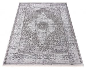 Makro Abra Kusový koberec klasický PALERMO E058A šedý bílý Rozměr: 160x230 cm