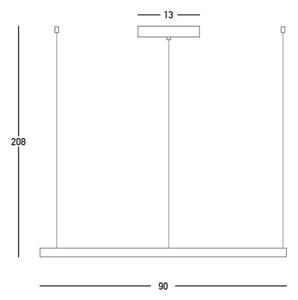 Zambelis 23035 - LED Stmívatelný lustr na lanku LED/45W/230V 3000K černá