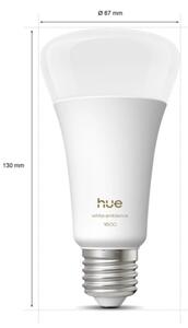 LED Stmívatelná žárovka Philips Hue WHITE AMBIANCE E27/11,8W/230V 1000-20000K