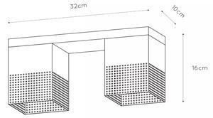 Lucide 21123/02/02 - Stropní svítidlo RENATE 2xE27/40W/230V zlatá/černá