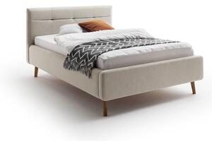 Dvoulůžková postel anika s úložným prostorem 140 x 200 cm béžová