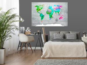 Obraz Mapa světa: Zelený ráj