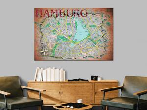 Obraz Mapa Hamburku
