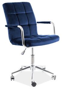 Kancelářská židle Q-022 samet granátová bluvel 86
