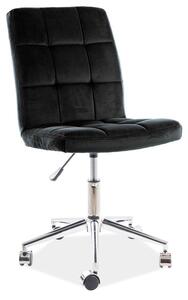 Kancelářská židle Q-020 samet černá bluvel 19