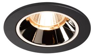 BIG WHITE NUMINOS DL S vnitřní LED zápustné stropní svítidlo černá/chrom 2700 K 20° včetně listových pružin 1003771