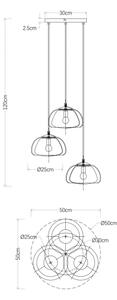 Globo 15743-3HR - Lustr na lanku JELLA 3xE14/40W/230V