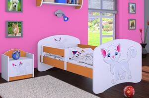 Dětská postel Happy Babies - bílá kočička