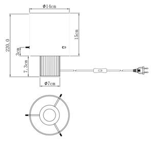 Globo 15904TS - Stolní lampa TULIVAR 1xE27/40W/230V pr. 14 cm šedá