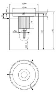Globo 15904DF - Stropní svítidlo TULIVAR 1xE27/40W/230V pr. 18 cm bílá