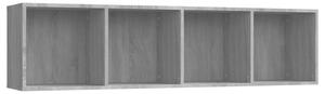 Knihovna / TV skříňka šedá sonoma 143x30x36 cm kompozitní dřevo