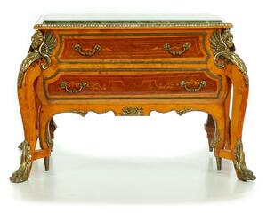 Barokní servírovací stůl s mramorovou deskou
