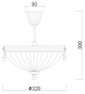 Brilagi - Lustr na tyči CLASSIC 3xE14/60W/230V mosaz