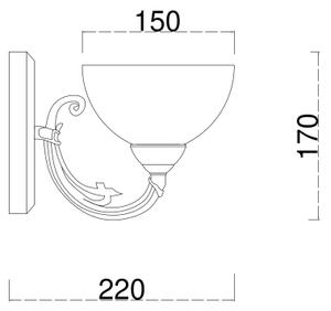 Brilagi - Nástěnná lampa CLASSIC 1xE27/60W/230V mosaz