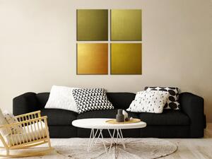 Obraz Zlaté Kvarteto (4-dílný) - čtyři umělecké čtverce v zlatě