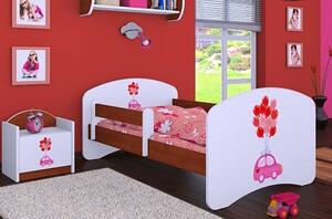 Dětská postel Happy Babies - růžové auto s balonky