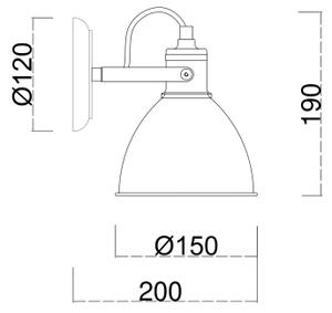 Brilagi - Nástěnné bodové svítidlo TECHNO 1xE27/60W/230V bronzová/patina