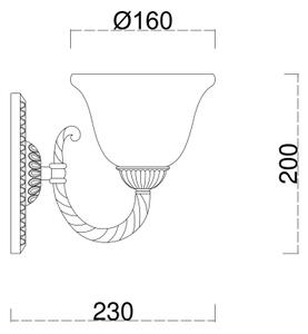 Brilagi - Nástěnná lampa CLASSIC 1xE27/60W/230V mosaz