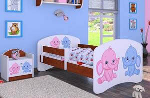 Dětská postel Happy Babies - růžový a modrý slon