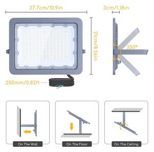 Aigostar - LED Reflektor LED/100W/230V šedá 4000K IP65