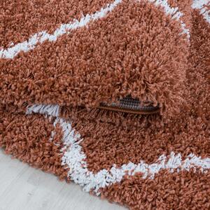 Ayyildiz, Chlupatý kusový koberec Alvor Shaggy 3401 terra | Oranžová Typ: kulatý 120x120 cm