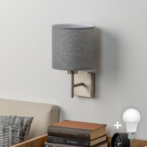 Eglo - LED Nástěnné svítidlo TUNJA 1xE27/60W/230V matný chrom/šedá