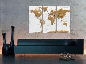 Obraz Mapa světa: Bílá poezie