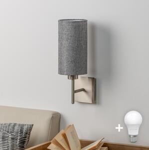 Eglo - LED Nástěnné svítidlo TUNJA 1xE27/60W/230V matný chrom/šedá