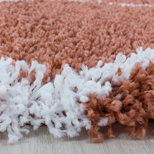 Ayyildiz, Chlupatý kusový koberec Alvor Shaggy 3401 terra | Oranžová Typ: kulatý 120x120 cm