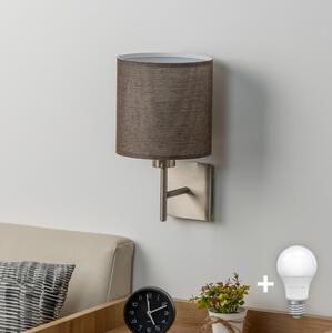 Eglo - LED Nástěnné svítidlo TUNJA 1xE27/60W/230V matný chrom/hnědá