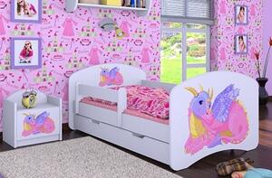 Dětská postel Happy Babies - růžový dráček