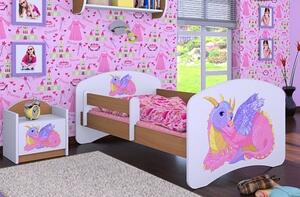 Dětská postel Happy Babies - růžový dráček