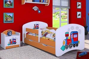 Dětská postel se šuplíkem 180x90cm SUPER LOKOMOTIVA