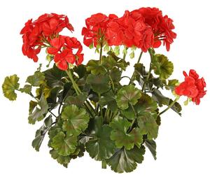 Umělá květina Geránium červená venkovní, 39cm