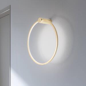 Milagro Lighting LED nástěnné světlo Saturno, zlaté, Ø 50 cm, kov, 4 000 K, Mosaz / zlato, Obývací pokoj / jídelna, Hliník, Moderní