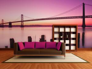 Fototapeta San Francisco Bay ve fialovém, Kalifornie