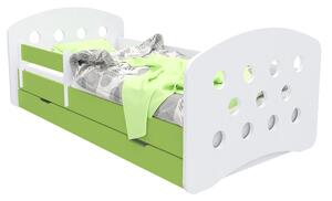 Dětská postel se šuplíkem 140x70 cm s výřezem KOLEČKA + matrace ZDARMA!