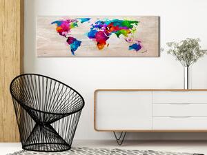 Obraz Mapa světa: Jemnost barev