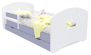 Dětská postel se šuplíkem 140x70 cm s výřezem KORUNKA + matrace ZDARMA!