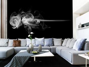 Fototapeta Abstrakce s kouřem - iluze růže vytvořená ze dýmu na černém pozadí