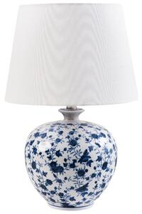 Stolní lampa SILVES Porcelán Bílá/Modrá