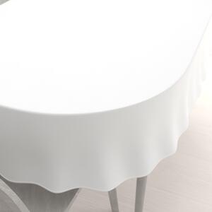 Biante Dekorační oválný ubrus Rongo RG-102 Bílý 80x120 cm