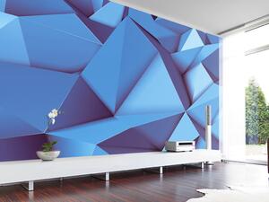 Fototapeta Abstraktní iluze geometrie 3D - kompozice v modré barvě