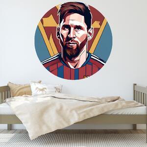 PIPPER. Kruhová samolepka na zeď "MESSI" Velikost: 100cm