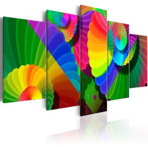 Obraz Otočené barvy - abstraktní barevná iluze různých tvarů