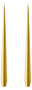 Svíčka Taper 32 cm – 90 Gold Metallic – set 2 ks