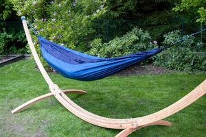 Houpací síť pro jednoho Camping + Slap strap (modrý SET) Exteriér | Zahradní houpání | Sítě